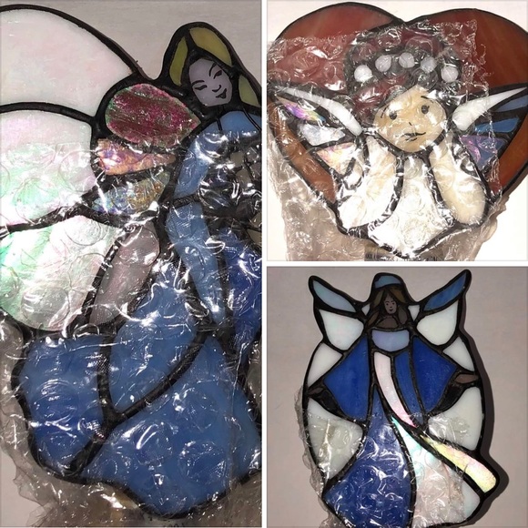 TIFFANY GUARDIAN ANGEL NIGHTLIGHT TRIO - Picture 4 of 8